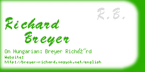 richard breyer business card